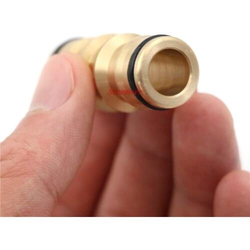New 1pc Brass Quick Hose Pipe Joint Connector Male to Male 1/2" Garden Pipe Extension 4.6mm x 1.8mm