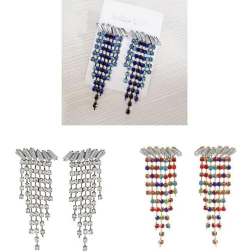 New Trend Long Style Temperament Earrings Women 2020 High-level Airflow Su Round Face Was Thin and Stylish Tassels