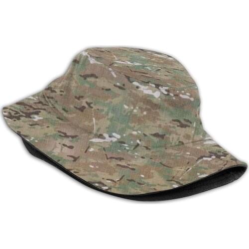 Multicam Camouflage Foldable Panama Bucket Hat Cap Multicam Mtp Camouflage British American British Army Us Army Army Royal