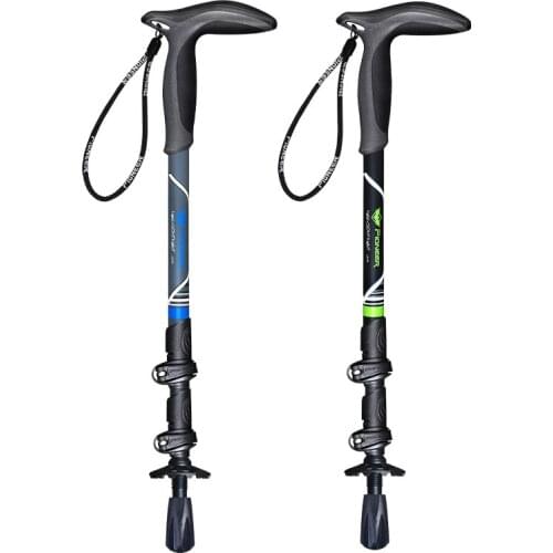 Pioneer Ultralight Collapsible Travel Hiking Camping Walking Stick Carbon Fiber Climbing Trekking Pole Quick Flip Lock