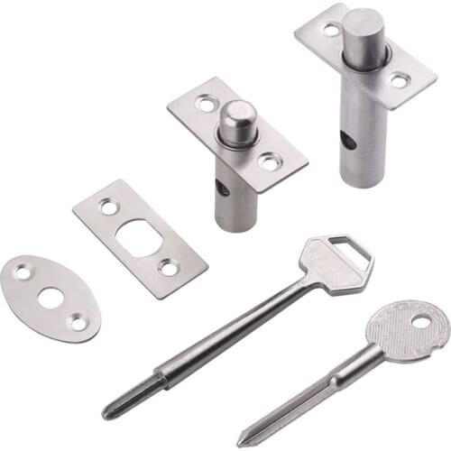 Fire Door Stainless Steel Hidden Manager Tubewell Key Mortise Lock with Long / Short Core, Hardware Lock for Door, Brushed