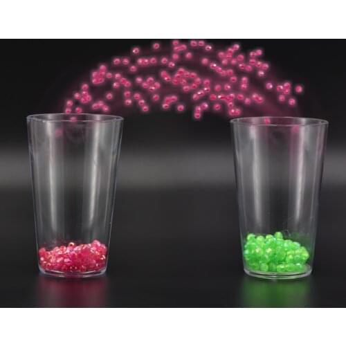 Color Bead Separation (with Cup) Magic Tricks Close Up Magia Two Tumblers Beads Separate Magie Illusion Gimmick Prop Accessories