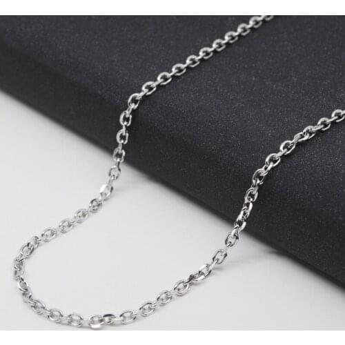 RONGQING 10pcs/lot DIY 316L Stainless steel chain necklace 3mm wholesale
