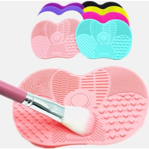 Silicone Makeup Brush Cleaner Pad Cleaning Mat Makeup Brush Scrubber Board Make Up Washing Brush Gel Cleaning Mat Hand Tool