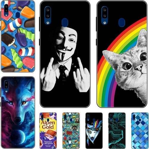 Silicone Cover For Samsung Galaxy A20E SM-A202F/DS Galaxy A 20E A202 5.8" Case Soft TPU Protective Phone Back Case Bumper Shell