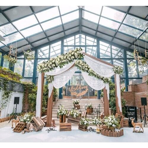 50/100CM DIY Wedding Flower Wall Arrangement Supplies Silk Peonies Rose Artificial Flower Row Decor Wedding Iron Arch Backdrop