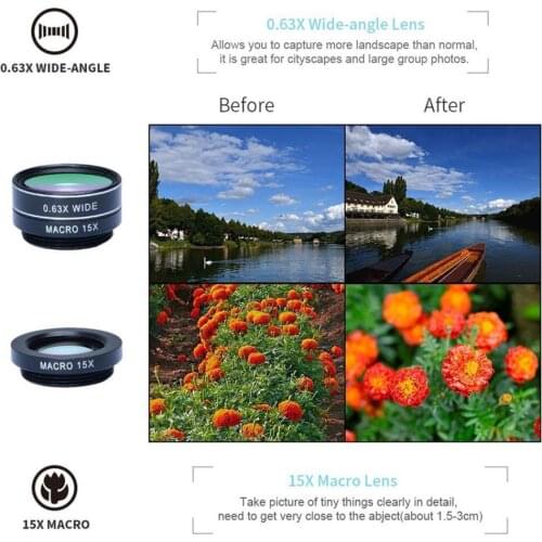 Universal Mobile Phone Lenses 7 in 1 Eye Lens Wide Angle Lens