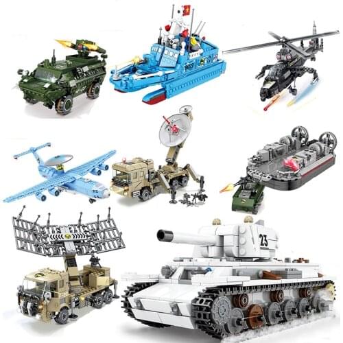 World gulf war Military Vehicles tank guided army missile sets Building Blocks ww2 ii Germany UK US artillery city swat police
