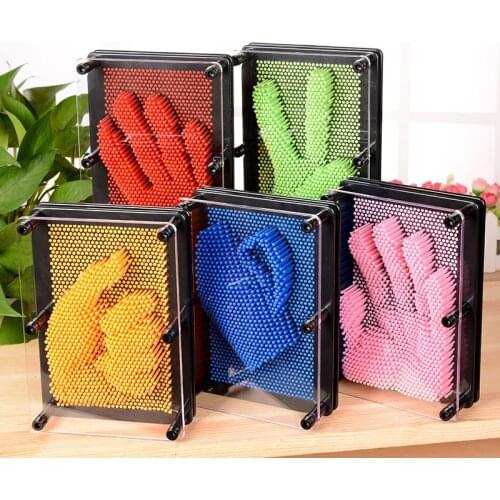 Funny 3D Clone Pin Art Carving Hand Shape Model Toy Children Toy Desktop Office Decoration Toy Hand Mould Educational Toy