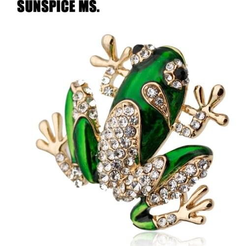 Fashion Frog Animal Brooch Enamel Pins for Women Party Jewelry Kids Gift