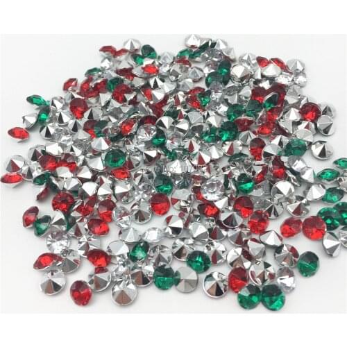 100pcs/lot Wedding Christmas Acrylic Crystal Diamond Table Confetti DIY Crafts Embellishments 7mm or 8mm