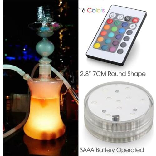 12pcs Kitosun 2.8inch Submersible LED Lights Waterproof Tea Lights Candle Lights with Remote for Hookah Shisha Paper Lantern