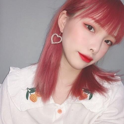 Simple Personality, Love, Pearl Water Drill, Ear Hook, Fashion Temperament, Elegant, Small Style Earrings for Women Jewelry