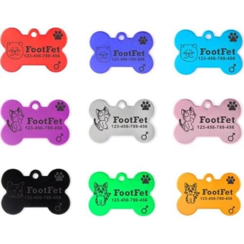 2pcs Personalized Pet Id Tag for Kitten Name Tag Customized Cat ID Tags Puppy Laser High Temperature Engraving NAME AND TEL