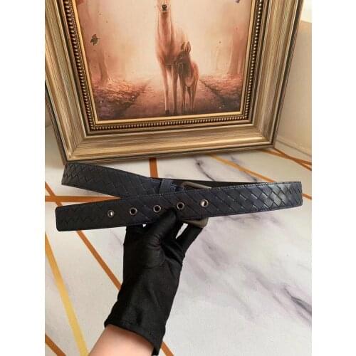 2019 high quality leather belt woven belt woven belt