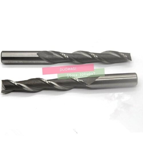 5pcs 5.0~8.0mm Two 2 Flute HSS & Special extended length Aluminium End Mill Cutter CNC Bit Milling Machinery Cutting tools
