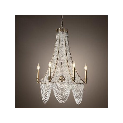 American country crystal chandelier villa living room bedroom lamp club restaurant retro wrought iron chandelier