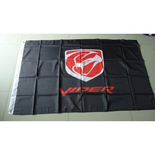 Free shipping VIPER car flag, 3X5 ft size,100% polyster,flag king