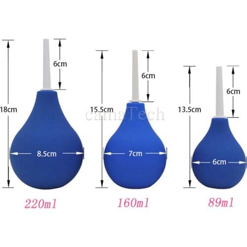 CamaTech 89/160/220ML Soft Bulb Shape Rectal Syringe Vaginal Insert Enemator Anal Rectum Enema Douche Colon Cleaner System