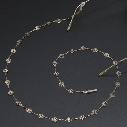 Metal Flower Glasses Chain Eyeglass Sunglasses Cord Holder Necklace Strap Women Eyewear Retainer Chain