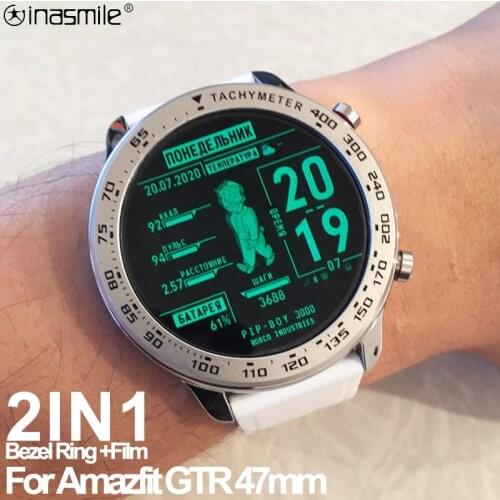 Metal Outer Edge Dial Scale Speed Tachymeter Case Cover For Huami Amazfit GTR 47MM Stainless Steel Watch Bezel Ring For GTR 42