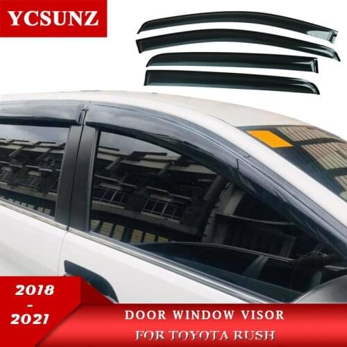 ABS rain guard door window deflector For toyota rush 2018 2019 2020 2021 exterior parts wind protector For Toyota rush 2018-2021