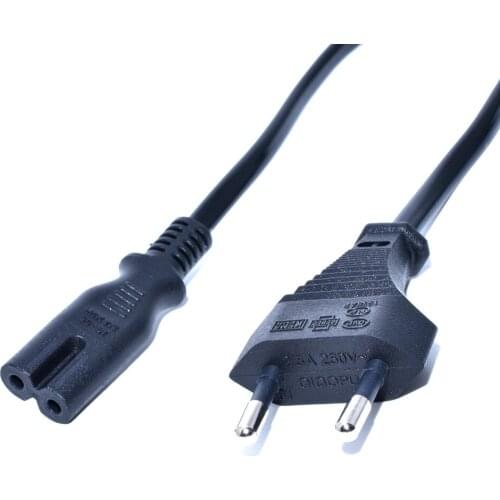 1.5 Meter European EU plug Two Pin Plug To IEC 320 C7 AC Power Cord Cable Plug for Laptop Notebook