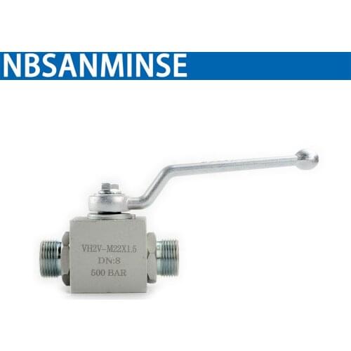 Hydraulic ball valve high pressure Russia standard thread Industry Manual 2 way Valve carbon steel NBSANMINSE