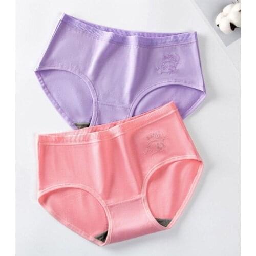 Cotton Women Panties Underwear Breathable Solid Candy Color Girl Briefs Underpant Lingerie Panty