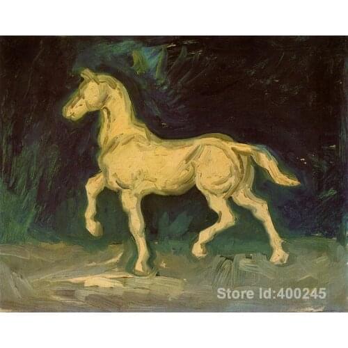 Impressionist art Plaster Statuette of a Horse of Vincent Van Gogh paintings Handmade High quality home decor