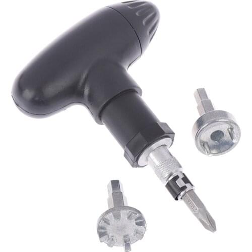 1 Set New Golf Spike Ratchet Handle Wrench Tool Bits Club Golf Remover Ripper Steel Ratcheting Shoe Cleats Practical