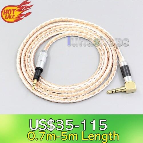 LN006720 16 Core Silver Plated OCC Mixed Earphone Cable For Sennheiser Momentum 1.0 2.0 On-Ear Headphones