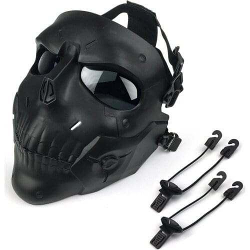 AIRSOFTA Airsoft Paintball Mask Outdoor Hunting Shooting BB Gun PC Lens Skull Mask Military Tactics Protection Equipment