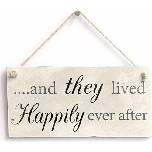 Meijiafei ...And They Lived Happily Ever After - Romantic Wedding / Anniversary Sign Sign 10"x5"