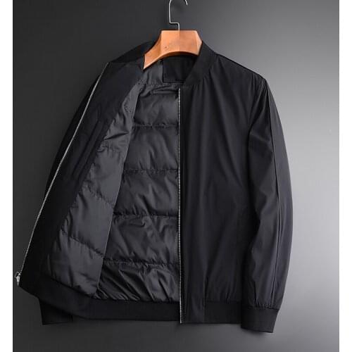 Mignlu Stand Collar Coat Luxury Warm White Duck Slim Mens Jackets And Coats Plus Size 4xl Youth Men Down Jacket