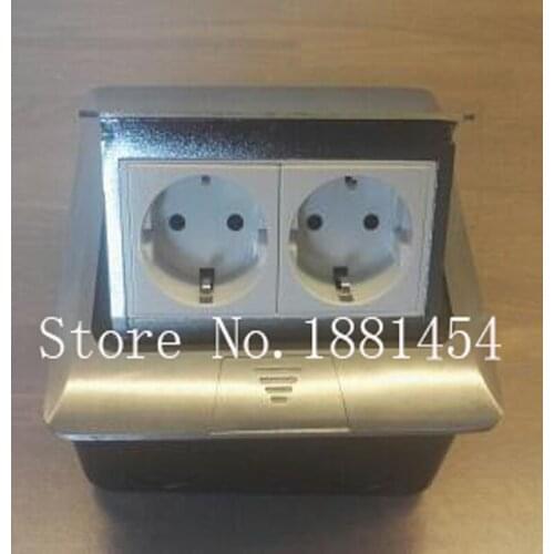 Multipurpose EU Floor Box Socket with RJ45/Network/tv/two pin/blank/RJ11/phone for architectural inside design 20 pcs/set