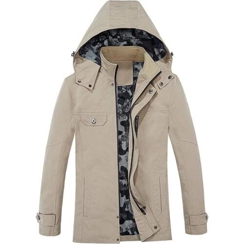Military Jacket Men High Quality Plus Size M-5XL Spring Autumn Mens Jacket Male Windbreaker Jacket Hooded Bomber Jacket