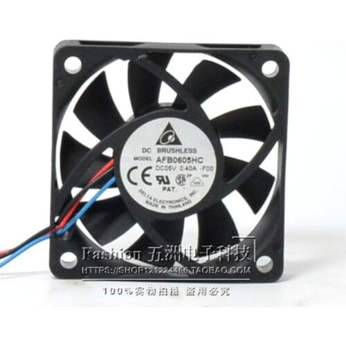 New original AFB0605HC 6013 DC5V 0.40A 6CM case gale volume double ball power supply fan