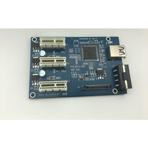 PCIe 1 to 3 PCI Express 1X Slots Riser Card Mini ITX to External 3 PCI-e Slot Adapter PCIe Port Multiplier Card for BTC Miner