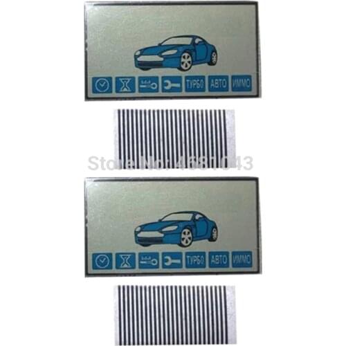 2PCS A93 LCD display screen for Russian 2-way Car Alarm System Starline A93 LCD Remote Control Keychain A93 Key Fob Chain