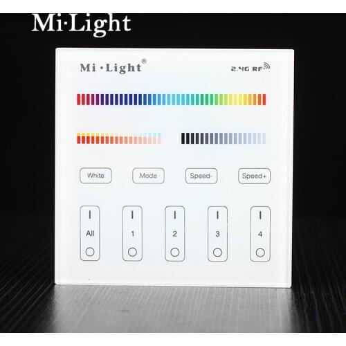 Milight T4 AC220V 4-Zone RGB+CCT Smart Panel Remote Controller for led strip light lamp or bulb