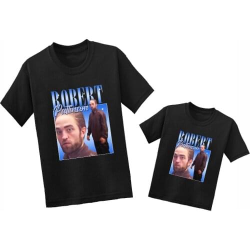 Robert Pattinson Standing Meme Funny Boys Girls T shirt Family Matching Clothes Men Women Fashion Tops Children T-shirts,GKT5464