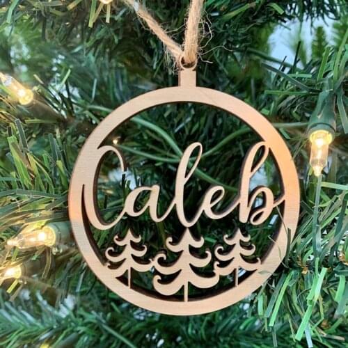 Christmas Ornament, Wood Name Cut Out, Wooden Christmas GIft, Stocking Tags, Tree Ornaments Hanging Year Wedding Decorations