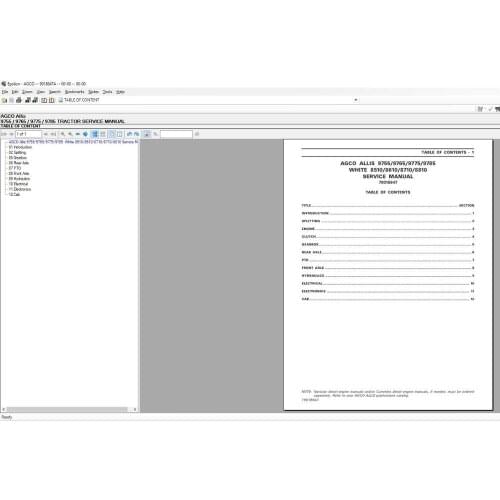 AGCO Allis Part Book & Workshop Service Manuals [2021]