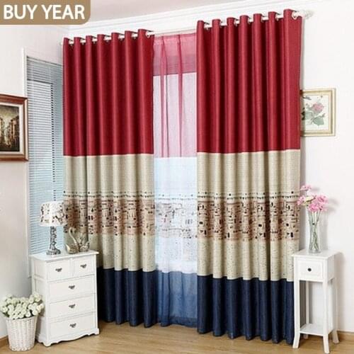 Mediterranean Style Curtain Blackout Curtains Morden Tulle Window Curtain Living Room Bedroom Curtains