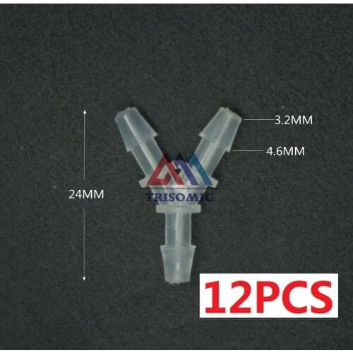 12 pieces 3.2mm Y tpye equant Connector Equal Tube Joiner Material PP Plastic Fitting Fish Tank Airline Aquarium