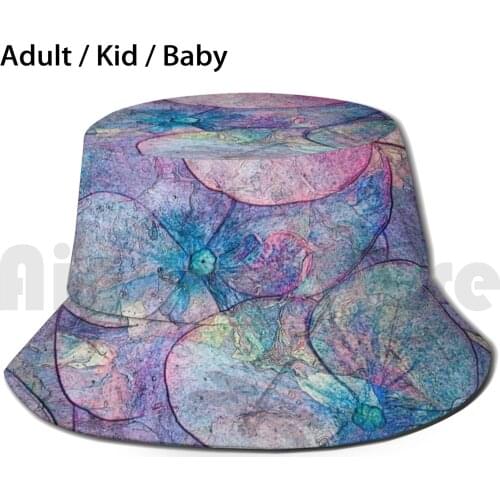 The Atlas Of Dreams - Color Plate 37 Sun Hat Foldable UV Protection Photoshop Richard Maier Abstract Blob Blow Blue