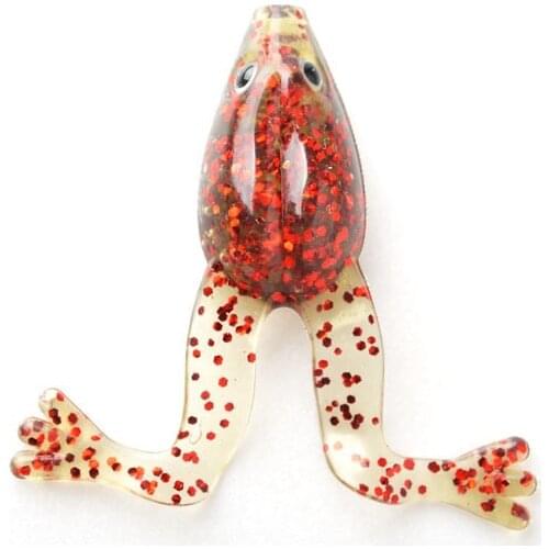TOMA 6PCS/Lot Artificial Bait Soft Frog Fishing Lures Lifelike Swimbait Silicone Rubber Jigging Lure Fishing Tackle 60mm 5g