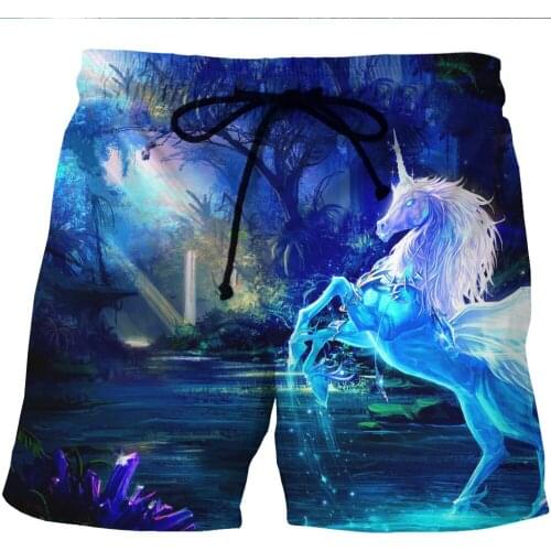 White Flying Horse Blue Mens Summer Sports Running Shorts S To 6xL Light Elastic Plus Size Shorts For Men