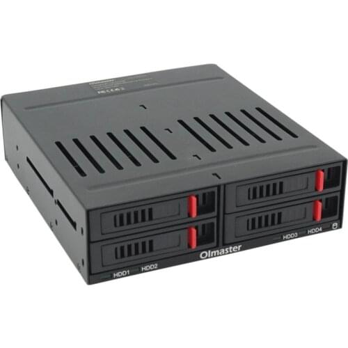Oimaster He-2006 4 Slots Sata Internal Rack 2.5 Inch Hard Drive Case Internal Mobile Rack With Led Indicator Built-In Fan